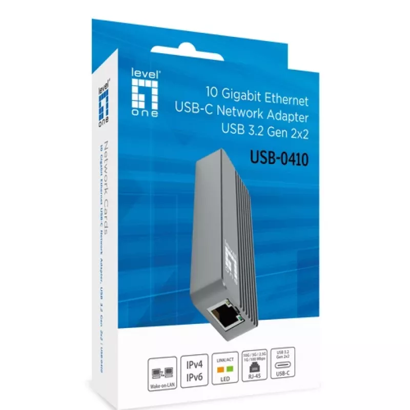 LevelOne USB-0410 USB 3.2 Gen 1 Type-A Gigabit Etherneti adapter