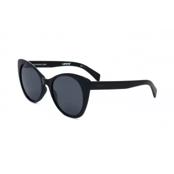 LEVI'S LV-1015-S-807 Naiste ruudukujulised päikeseprillid - must raam, hall lääts, UV400 kaitse