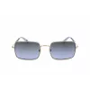 LEVI'S LV-1019-S-BL Unisex Ristkülikukujulised Päikeseprillid - Must Raam Suitsuhall Lääts 57mm