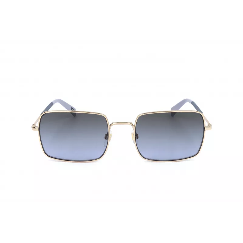 LEVI'S LV-1019-S-BL Unisex Ristkülikukujulised Päikeseprillid - Must Raam Suitsuhall Lääts 57mm
