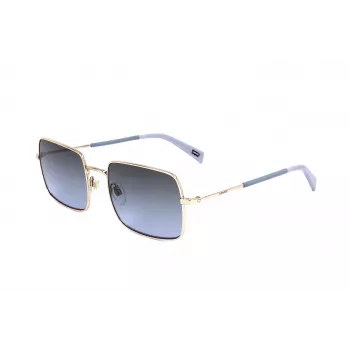 LEVI'S LV-1019-S-BL Unisex Ristkülikukujulised Päikeseprillid - Must Raam Suitsuhall Lääts 57mm