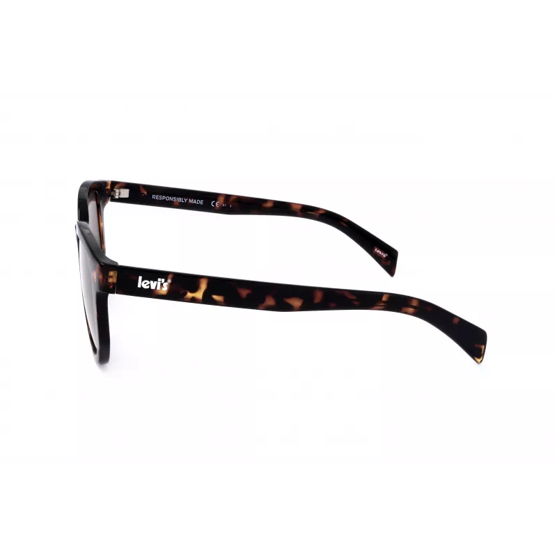 LEVI'S LV-1022-S-086 Unisex ristkülikukujulised päikeseprillid - Havana raam, pruun lääts, 51 mm