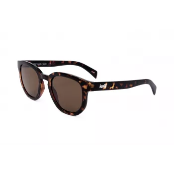 LEVI'S LV-1022-S-086 Unisex ristkülikukujulised päikeseprillid - Havana raam, pruun lääts, 51 mm