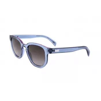 LEVI'S LV-1022-S-PJP Unisex Ristkülikukujulised Päikeseprillid - Havana atsetaatraam, Rohelised polariseeritud läätsed, 51mm