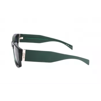 LEVI'S LV-1033-S-1ED Unisex Ristkülikukujulised Päikeseprillid - Must Raam Hallid Läätsed 53mm