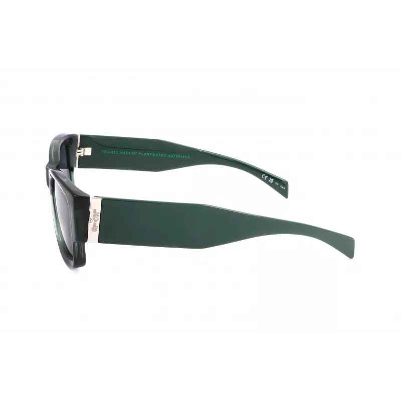 LEVI'S LV-1033-S-1ED Unisex Ristkülikukujulised Päikeseprillid - Must Raam Hallid Läätsed 53mm