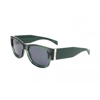 LEVI'S LV-1033-S-1ED Unisex Ristkülikukujulised Päikeseprillid - Must Raam Hallid Läätsed 53mm