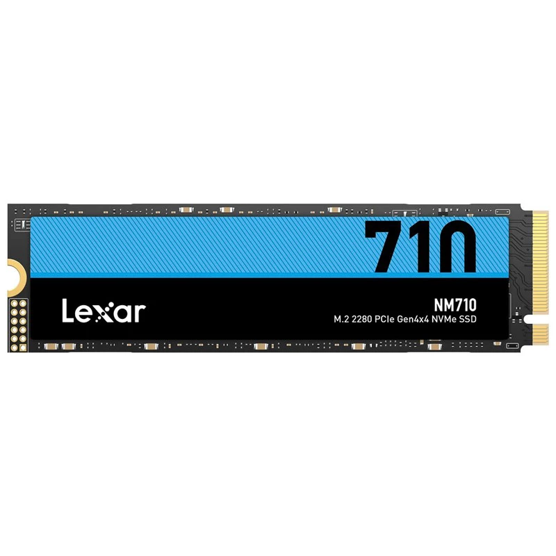 LEXAR NM710 500GB M.2 2280 PCIe Gen4x4 NVMe SSD - 5000MB/s lugemiskiirus, 2600MB/s kirjutamiskiirus