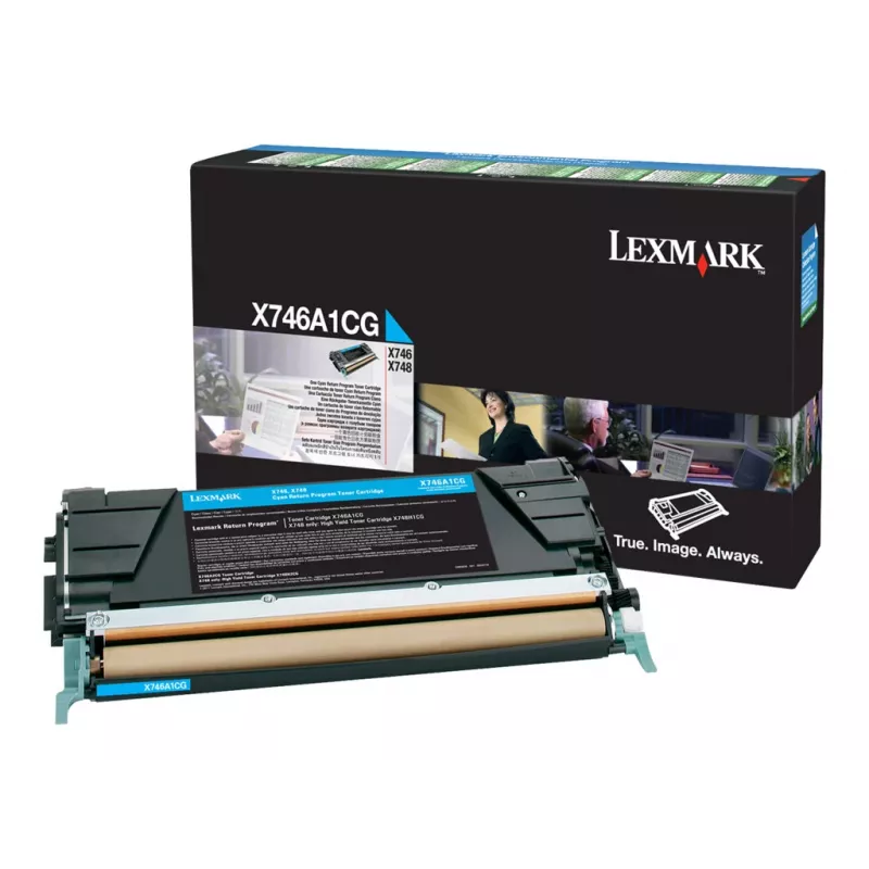 Lexmark X746A1CG Cyan toonerikassett - printeritele X746de, X748de, X748dte