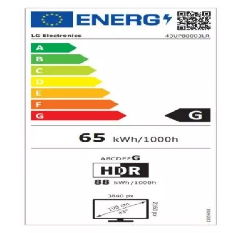 LG 43UP80003LR 43-tolline 4K Ultra HD Smart LED TV webOS 6.0, α5 Gen4 AI protsessor, Active HDR, must