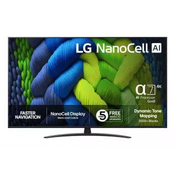 LG 65NANO82A6B 65-tolline 4K NanoCell nutiteler webOS, HDR10 Pro, α5 Gen5 AI protsessor 4K
