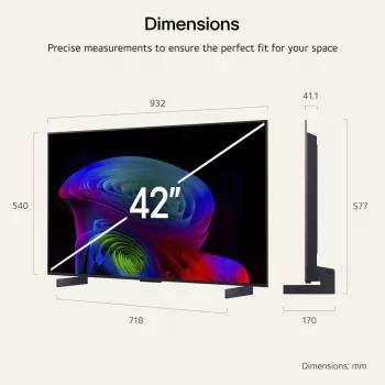 LG Electronics OLED42C6ELB 42-tolline 4K OLED TV, must, 120 Hz, kolme tuuneriga, webOS Smart TV