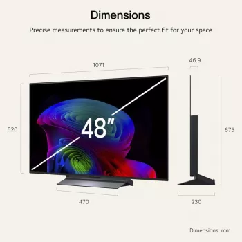 LG Electronics OLED48C6ELB.AEUD 48-tolline 4K OLED-televiisor, must, UltraHD/4K, kolme tuuneriga, 120 Hz paneel