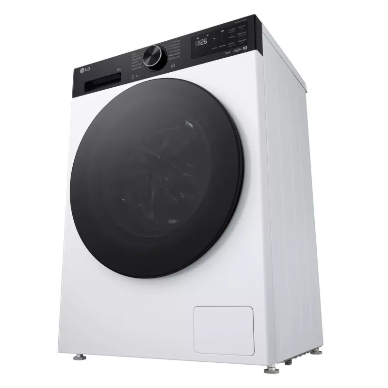 LG F2X50S8TKB 8 kg 1200 p/min esitäitega pesumasin AI DD, aurufunktsiooni ja Wi-Fi-ga - valge