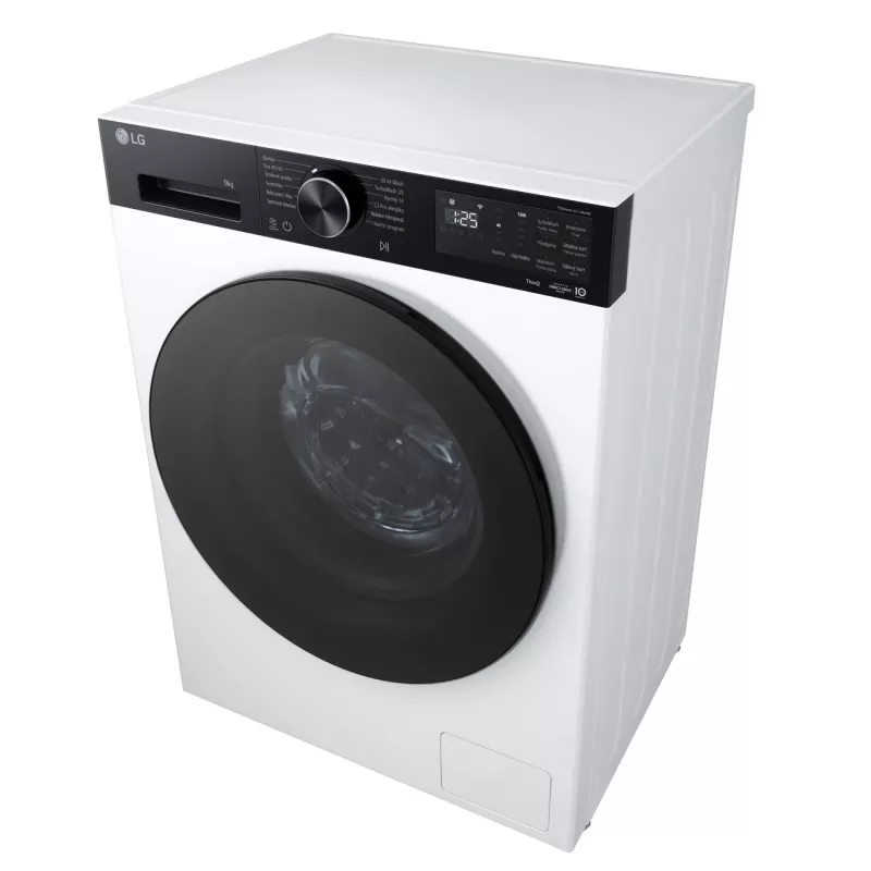 LG F2X50S8TKB 8 kg 1200 p/min esitäitega pesumasin AI DD, aurufunktsiooni ja Wi-Fi-ga - valge