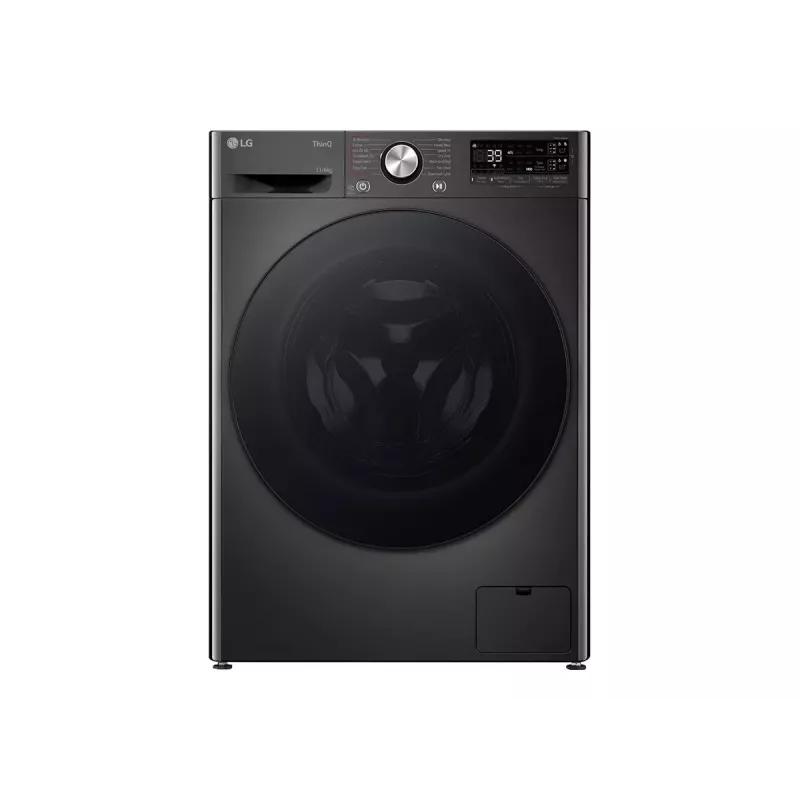 LG F4DR711S2BA Pesu-kuivatusmasin, 11 kg pesu, 6 kg kuivatus, 1400 p/min, A/D energiaklass, esilaadimine, Black Steel, Wi-Fi, aur, Direct Drive, TFT-ekraan