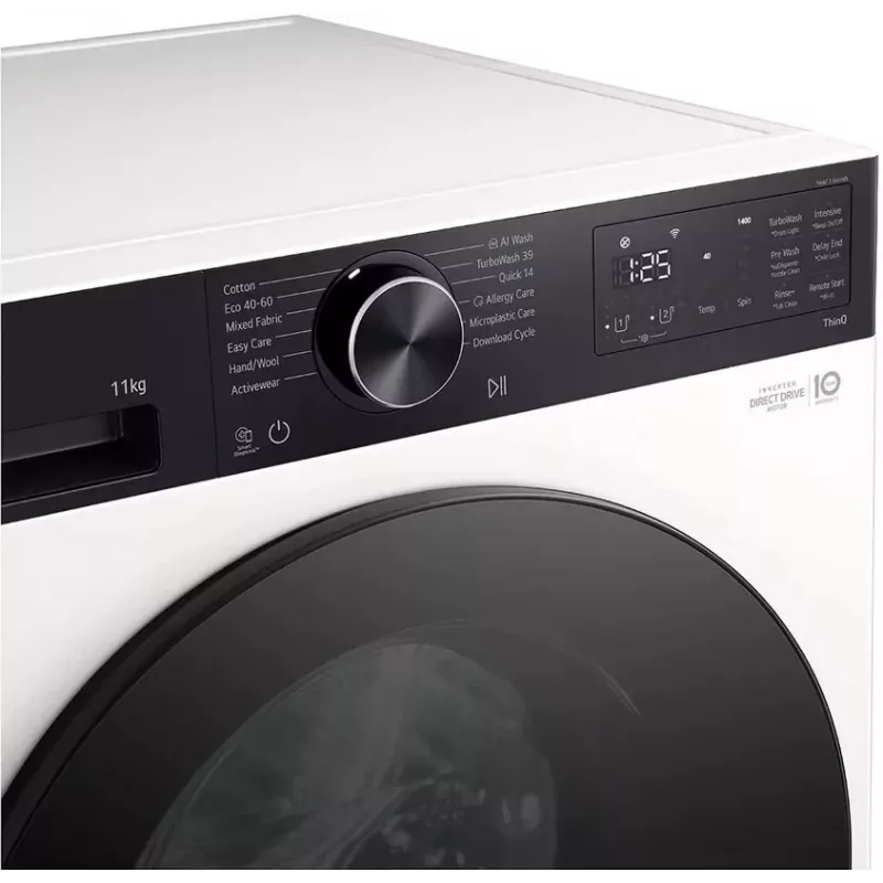 LG F4X5511TKB 11 kg esitäitega pesumasin AI DD™ ja Steam™-iga - Black Steel