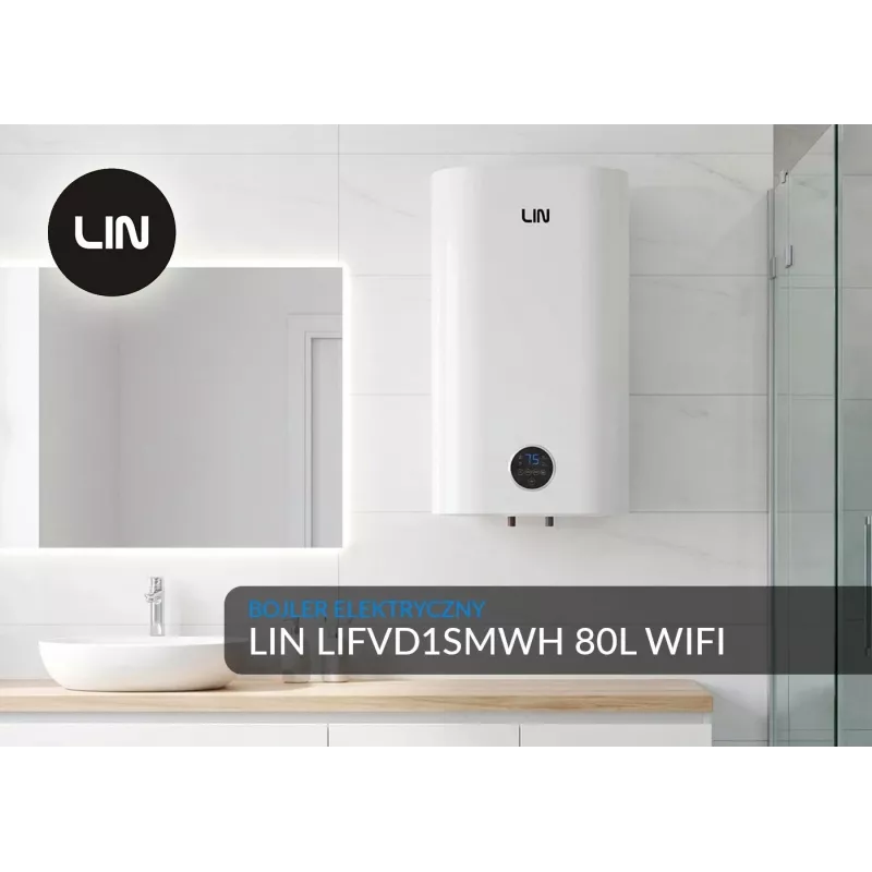LI- elektriline veesoojendi LIN LIFVD1SMWH WI-FI 80L SMART Valge