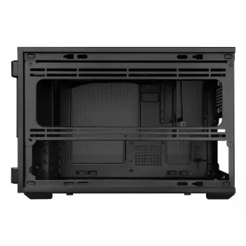Lian Li DAN Cases B4 Wood Edition Mini Tower arvutikorpus, Micro-ATX, pähklipuust esipaneel, must