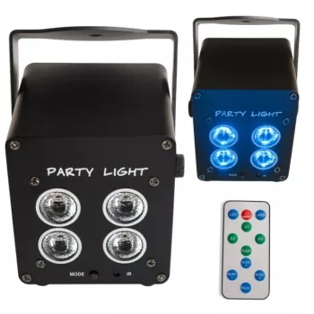 LIGHT4ME ACCU PAR 4x3W laetav RGB LED par-valgusti 360