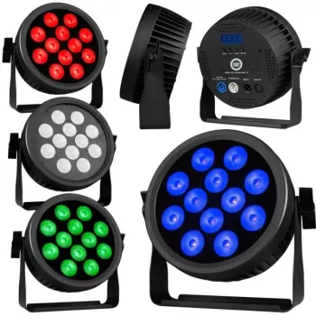 LIGHT4ME CREE ALU QUAD PAR 12 Par Light - 12x10W RGBW LED, DMX512, Must