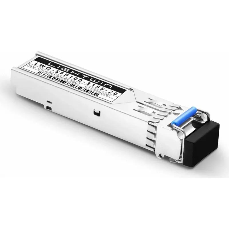 Lightwin 155 Mbps SFP BIDI transiiver, 1310nm TX/1550nm RX, 20km, DDM, LC-Simplex, ühemoodiline (LWO-SFP100-3155-20)