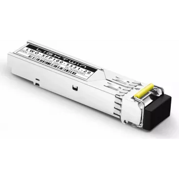 Lightwin 155 Mbps SFP BIDI transiiver, 1550nm TX / 1310nm RX, 20km, DDM, LC Simplex, Singlemode (LWO-SFP100-5531-20)