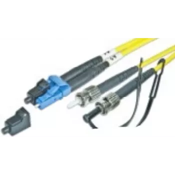 Lightwin 2m LC-ST Duplex OM3 Multimode Fiiberoptiline Patch-kaabel, LSZH, Must/Sinine (LDP-50 LC-ST 2.0 OM3)