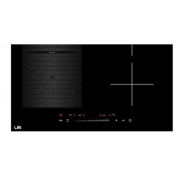 LIN LI-B47221 7200 W induktsioonpliit - 4 tsooniga sisseehitatud keraamiline klaasplaat, puutetundlik juhtimine, Booster, taimer, must