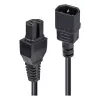 LINDY 1 m C14-C15 kuumakindel toitekaabel - IEC C14 isane C15 emasele, H05VV-F, 10 A, 250 V, must