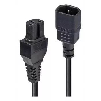 LINDY 1 m C14-C15 kuumakindel toitekaabel - IEC C14 isane C15 emasele, H05VV-F, 10 A, 250 V, must