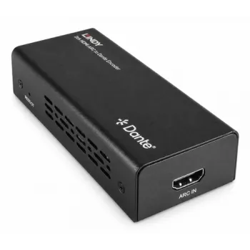 LINDY 2-kanaliline HDMI ARC Dante helikooder, PoE-toitega, alumiiniumkorpus 70620
