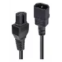 LINDY 3m C14 to C15 toitekaabel, IEC C14 isane ja IEC C15 emane, 10A 250V, H05VV-F, must