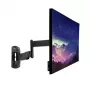 LINDY Adjustable Display Wall Mount (Black, for Monitors up to 66 cm / 26 inch) with Full Motion Tilt & Swivel, VESA 75x75/100x100, Max 15 kg