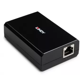 LINDY PoE USB Type-C jagaja konverter, 15W toiteülekanne, gigabitine Ethernet, USB 2.0 andmed, must 73474