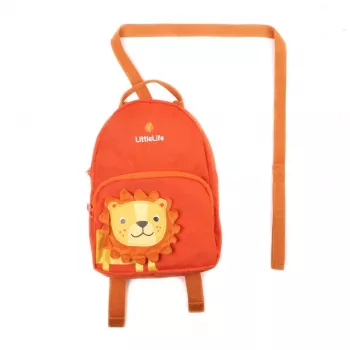 LittleLife väikelapse seljakott näoga lõvi - 2 liitrit, polüester, tõmblukuga
