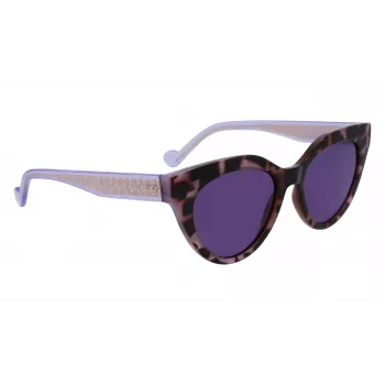 LIU JO naiste LJ782S-516 kassisilmadega päikeseprillid - roosa Havana, pruun gradient, 53 mm