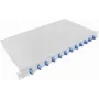LogiLink 19-tolline 1U racki splice-box LC-Duplex 12 porti Single Mode OS2, täielikult varustatud, helehall F12LC2G