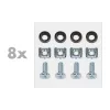 Logilink 19-tolline seinakinnitusega rack, 8U, must, avatud raam