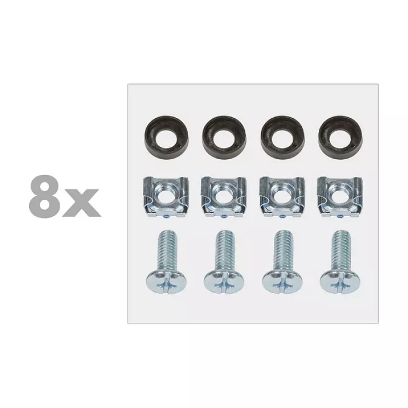 Logilink 19-tolline seinakinnitusega rack, 8U, must, avatud raam