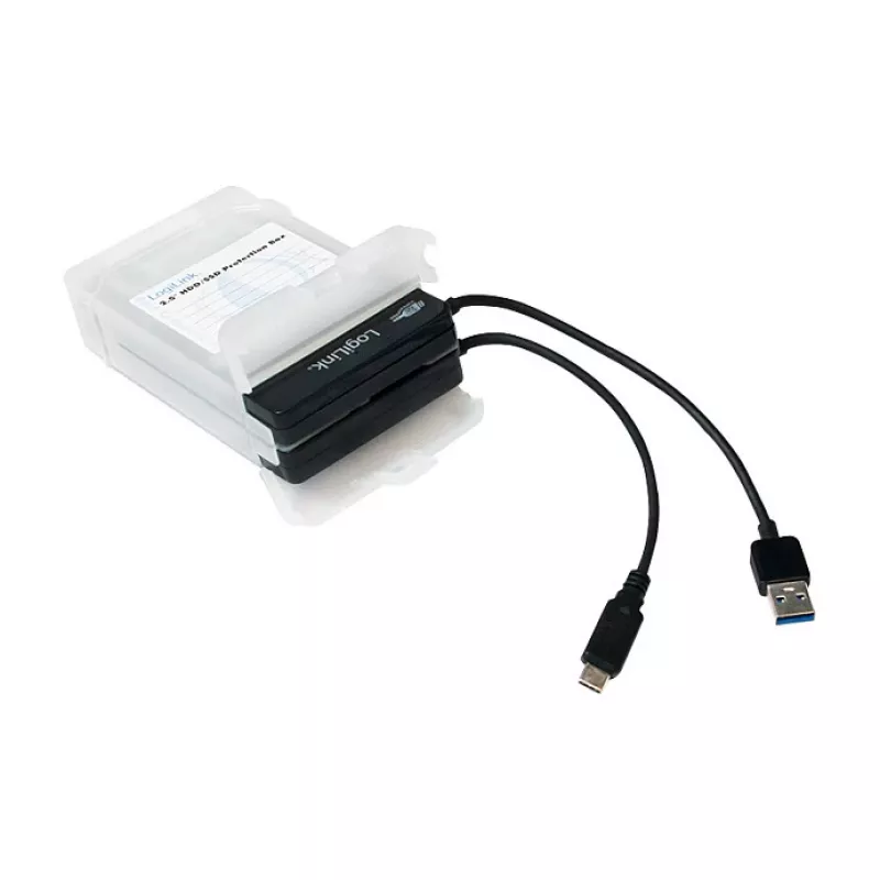 LogiLink 2.5 inch HDD Protection Box for 2 HDD/SSD, White