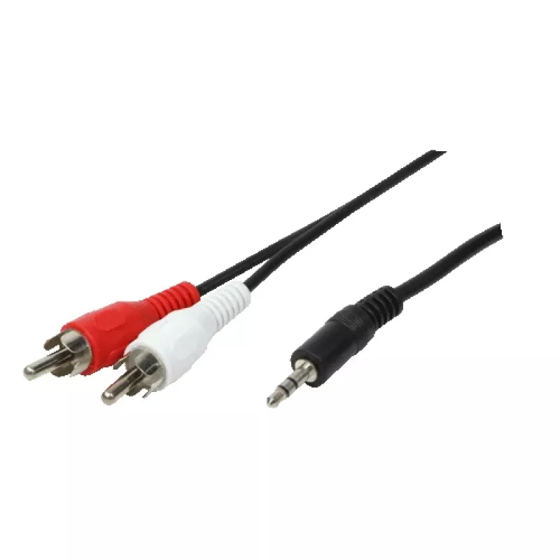LogiLink 3.5mm stereopesa kuni 2x RCA isane helikaabel 1.5m must