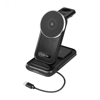 Logilink 4-in-1 juhtmevaba laualadija, 15W Qi laadimisjaam (PA0292)