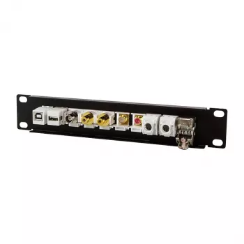 LogiLink ACT108 10-pordiline keystone patch-paneel, 10-tolline rack, 1U, must