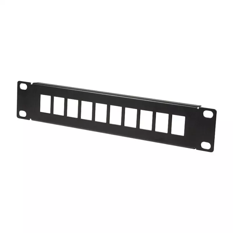 LogiLink ACT108 10-pordiline keystone patch-paneel, 10-tolline rack, 1U, must