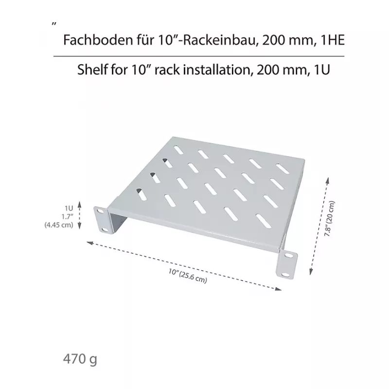 Logilink ACT111 Konsoolriiul 200 mm 1U hall serveririiulile