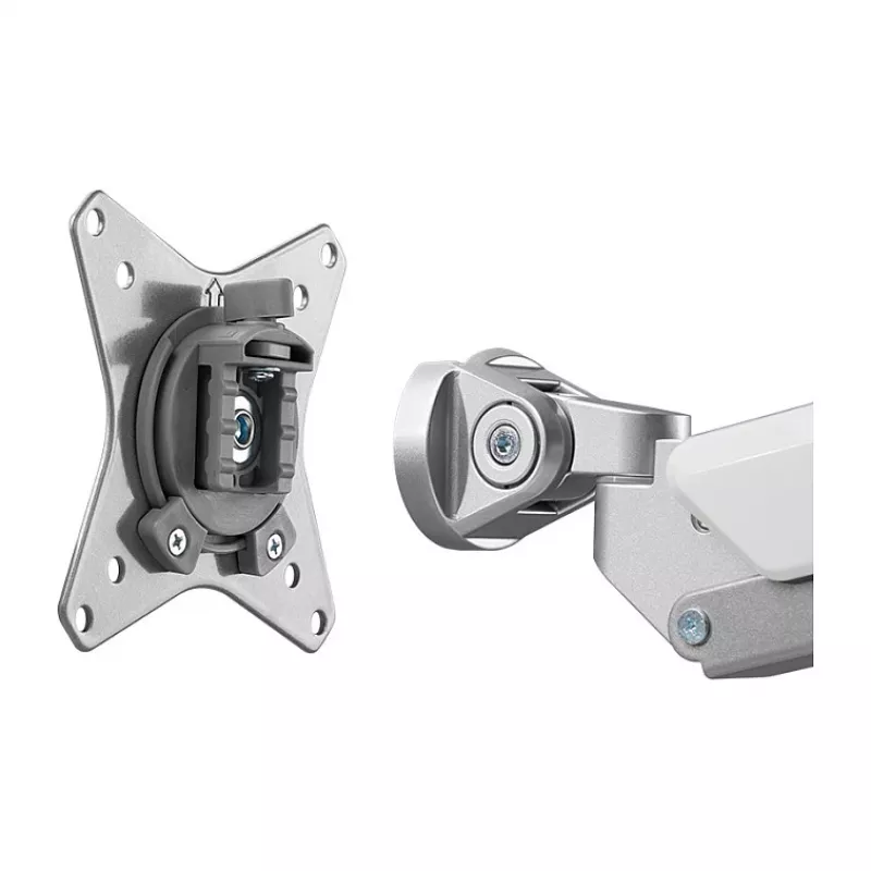 LOGILINK BP0088 TIS 17-32 Dual Monitor Mount – 2x 9kg Gas Spring, Silver, VESA 75/100, Clamp/Grommet