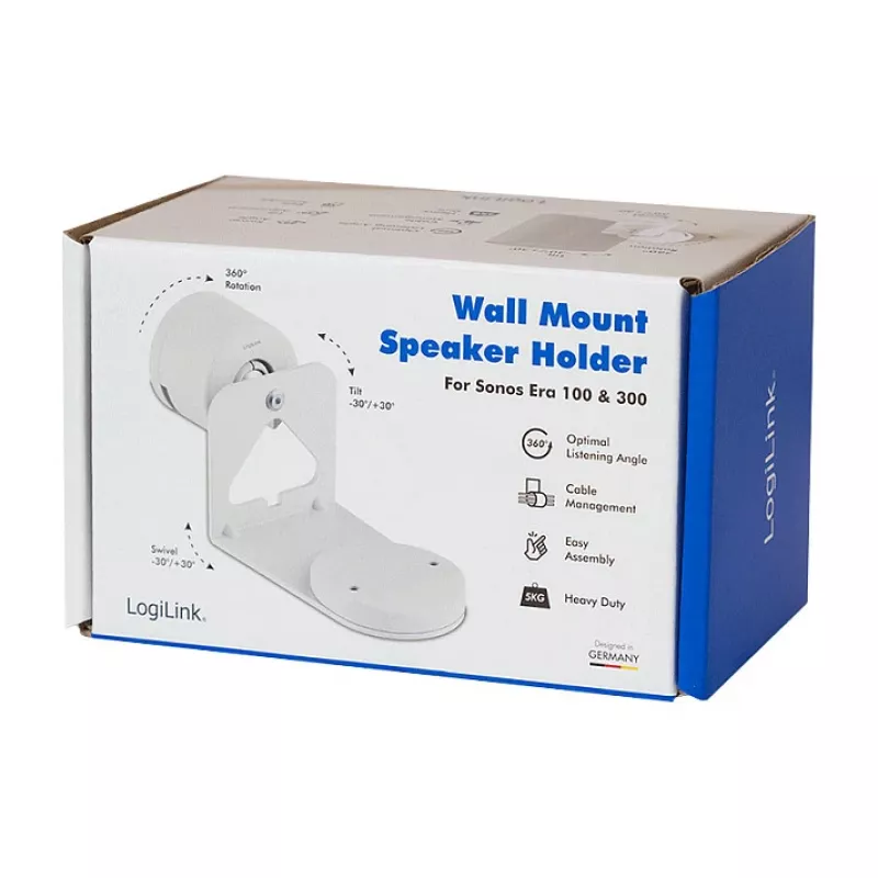 LogiLink BP0207W kõlari seinakinnitus Sonos Era 100 ja Era 300 jaoks, valge, max 5 kg