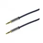 LogiLink CA10030 Premium 3,5 mm TRS isane-isane helikaabel, metallpistikud, sinine, 0,3 m