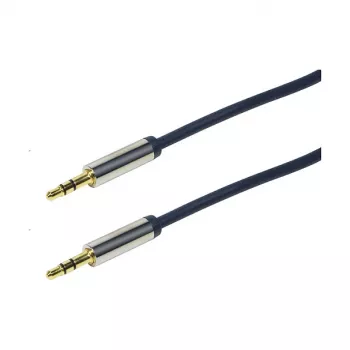 LogiLink CA10050 3.5mm TRS isane kuni 3.5mm TRS isane stereo helikaabel, metallist pistikud, sinine, 0.5m